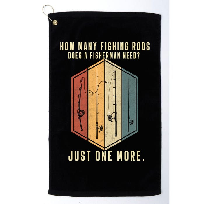 How Many Fishing Rods Does A Fisherman Need Fishing Dad Papa Golf Towel
