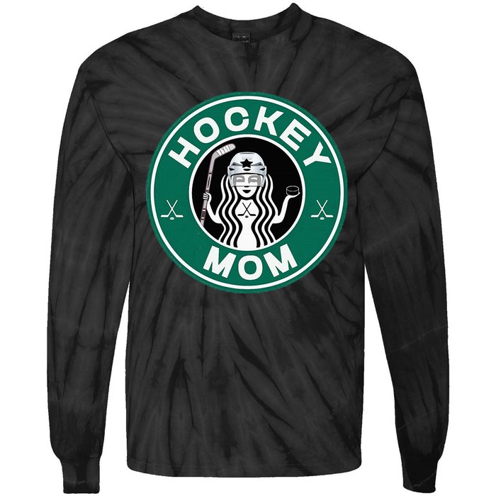 Hockey Mom For Women Mother Of Hockey Player Tie-Dye Long Sleeve Shirt