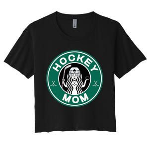 Hockey Mom For Women Mother Of Hockey Player Women's Crop Top Tee