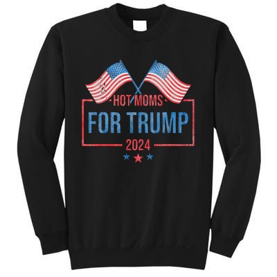 Hot Moms For Trump 2024 Republican Usa Flag Sweatshirt