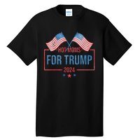 Hot Moms For Trump 2024 Republican Usa Flag Tall T-Shirt