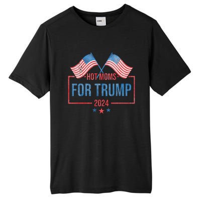 Hot Moms For Trump 2024 Republican Usa Flag Tall Fusion ChromaSoft Performance T-Shirt