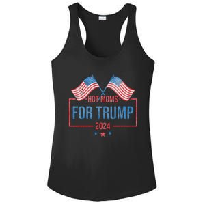 Hot Moms For Trump 2024 Republican Usa Flag Ladies PosiCharge Competitor Racerback Tank