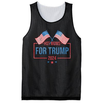 Hot Moms For Trump 2024 Republican Usa Flag Mesh Reversible Basketball Jersey Tank