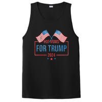 Hot Moms For Trump 2024 Republican Usa Flag PosiCharge Competitor Tank