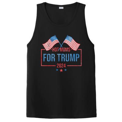 Hot Moms For Trump 2024 Republican Usa Flag PosiCharge Competitor Tank