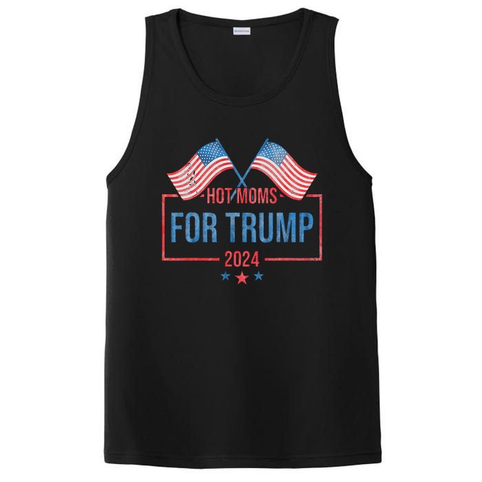 Hot Moms For Trump 2024 Republican Usa Flag PosiCharge Competitor Tank