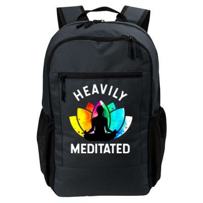 Heavily Meditated Funny Meditation Yoga Gift Daily Commute Backpack