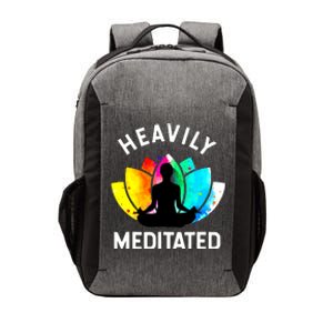 Heavily Meditated Funny Meditation Yoga Gift Vector Backpack