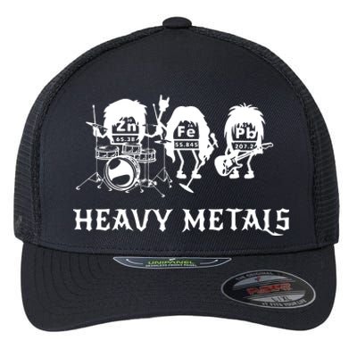 Heavy Metals Funny Chemistry Periodic Table Joke Flexfit Unipanel Trucker Cap