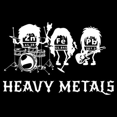 Heavy Metals Funny Chemistry Periodic Table Joke T-Shirt