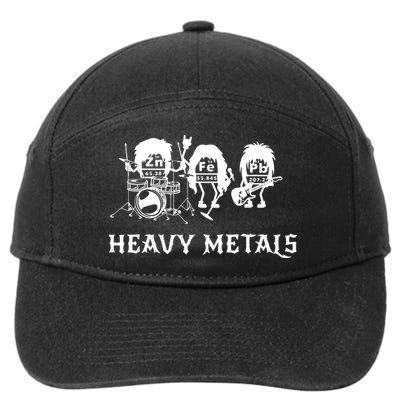 Heavy Metals Funny Chemistry Periodic Table Joke 7-Panel Snapback Hat