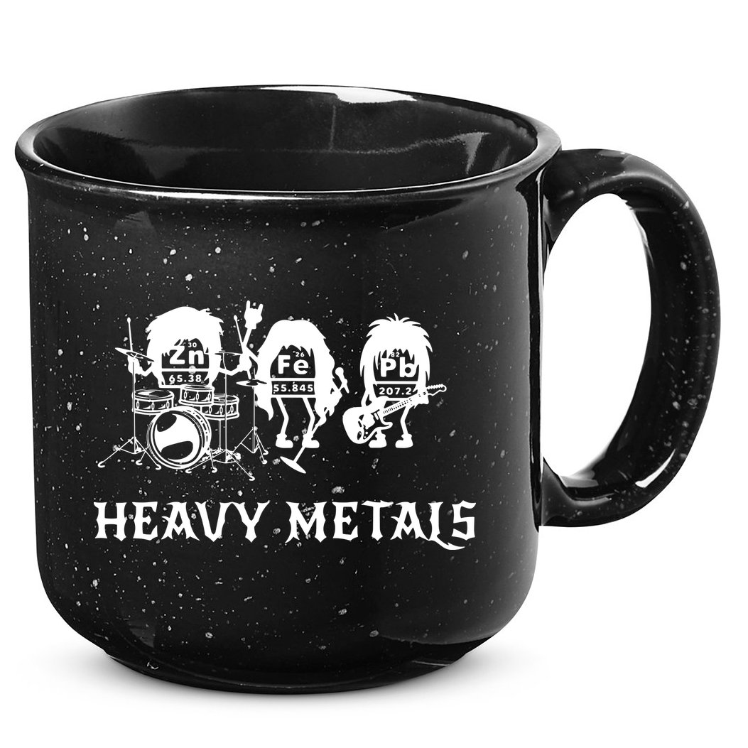 Heavy Metals Funny Chemistry Periodic Table Joke 15oz Campfire Ceramic Mug
