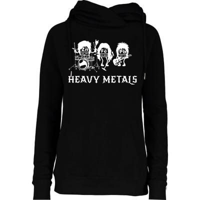 Heavy Metals Funny Chemistry Periodic Table Joke Womens Funnel Neck Pullover Hood