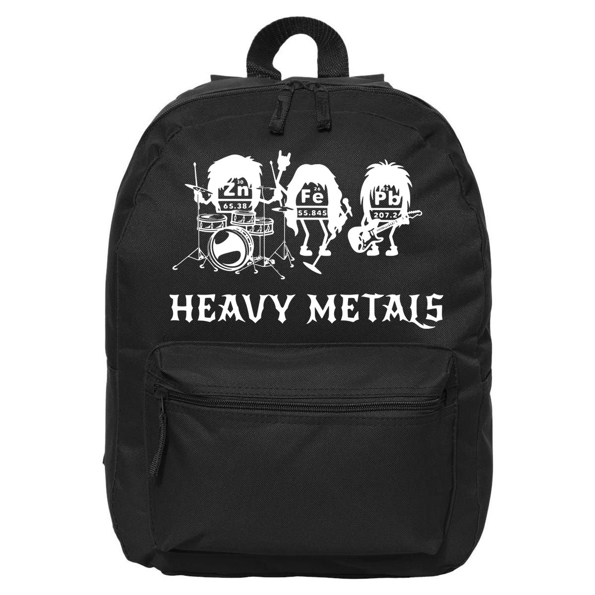 Heavy Metals Funny Chemistry Periodic Table Joke 16 in Basic Backpack