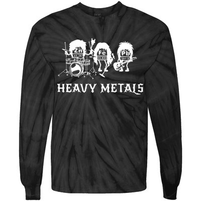 Heavy Metals Funny Chemistry Periodic Table Joke Tie-Dye Long Sleeve Shirt