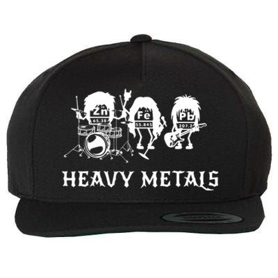 Heavy Metals Funny Chemistry Periodic Table Joke Wool Snapback Cap