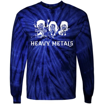 Heavy Metals Funny Chemistry Periodic Table Joke Tie-Dye Long Sleeve Shirt