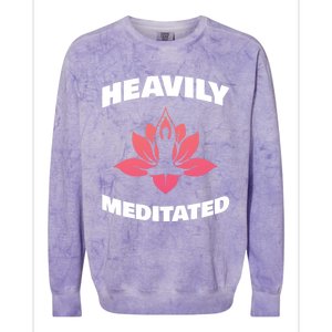 Heavily Meditated For Recovery Narcotics Fan Gift Colorblast Crewneck Sweatshirt