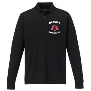 Heavily Meditated For Recovery Narcotics Fan Gift Performance Long Sleeve Polo