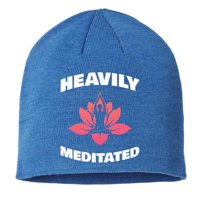 Heavily Meditated For Recovery Narcotics Fan Gift Sustainable Beanie