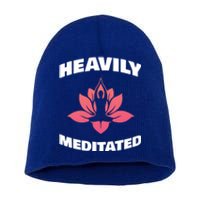 Heavily Meditated For Recovery Narcotics Fan Gift Short Acrylic Beanie