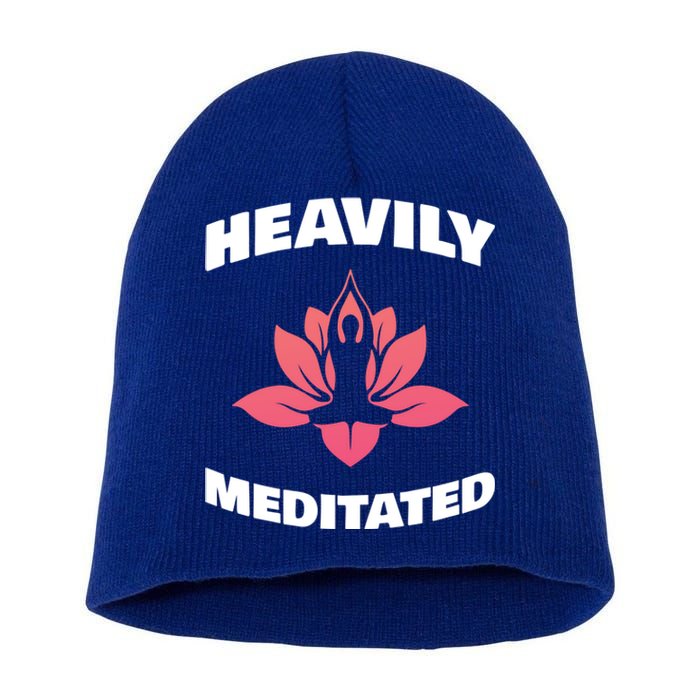 Heavily Meditated For Recovery Narcotics Fan Gift Short Acrylic Beanie