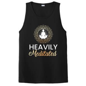 Heavily Meditated Funny Yoga Peace Summer Namaste Gift PosiCharge Competitor Tank