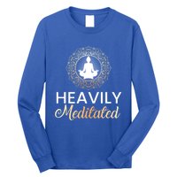 Heavily Meditated Funny Yoga Peace Summer Namaste Gift Long Sleeve Shirt