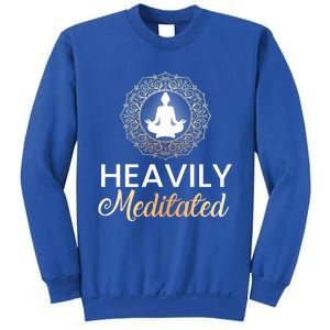 Heavily Meditated Funny Yoga Peace Summer Namaste Gift Sweatshirt