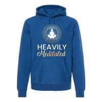 Heavily Meditated Funny Yoga Peace Summer Namaste Gift Premium Hoodie