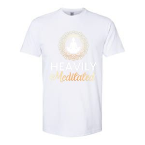 Heavily Meditated Funny Yoga Peace Summer Namaste Gift Softstyle CVC T-Shirt