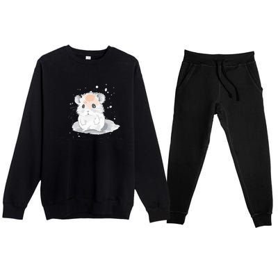 Hamster Mom For Hamster Lovers Great Gift Premium Crewneck Sweatsuit Set