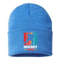 Hockey Mom For Hockey Great Gift Sustainable Knit Beanie