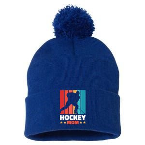 Hockey Mom For Hockey Great Gift Pom Pom 12in Knit Beanie