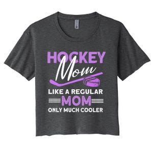 Hockey Mom Funny Ice Hockey Meaningful Gift Women's Crop Top Tee