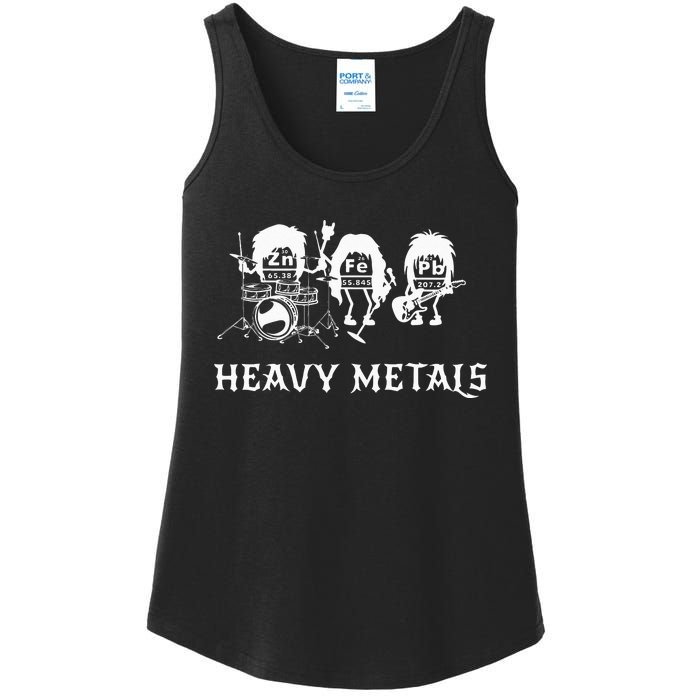 Heavy Metals Funny Chemistry Periodic Table Joke Ladies Essential Tank