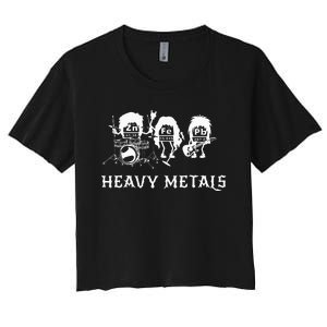 Heavy Metals Funny Chemistry Periodic Table Joke Women's Crop Top Tee