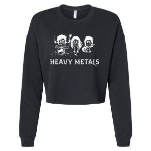 Heavy Metals Funny Chemistry Periodic Table Joke Cropped Pullover Crew