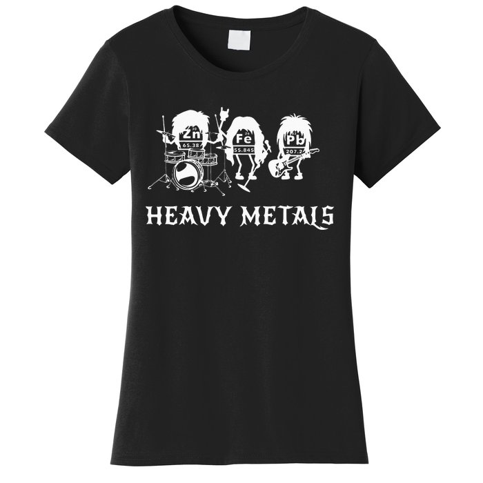 Heavy Metals Funny Chemistry Periodic Table Joke Women's T-Shirt