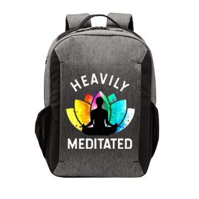 Heavily Meditated  Funny Meditation & Yoga Gift Vector Backpack