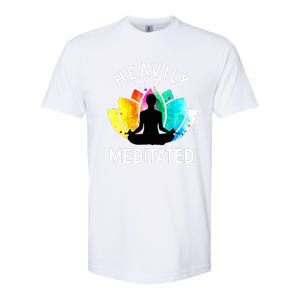 Heavily Meditated  Funny Meditation & Yoga Gift Softstyle CVC T-Shirt