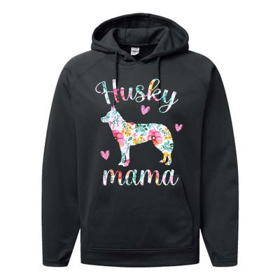 Husky Mom Funny Siberian Husky Mama Dog Performance Fleece Hoodie