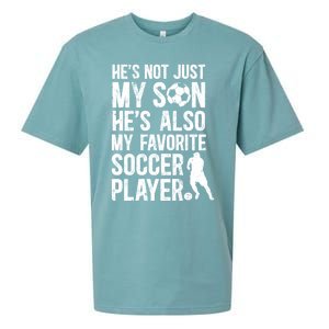 HeS My Favorite Soccer Player Dad Soccer Dad Soccer Father Great Gift Sueded Cloud Jersey T-Shirt