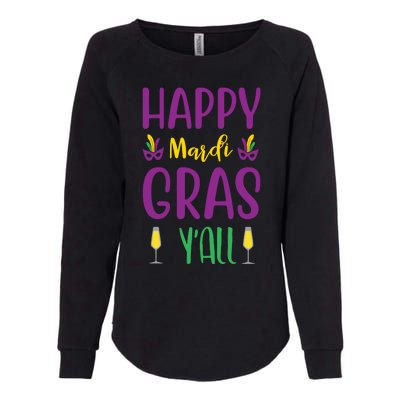 Happy Mardi Gras Ya'll Womens California Wash Sweatshirt