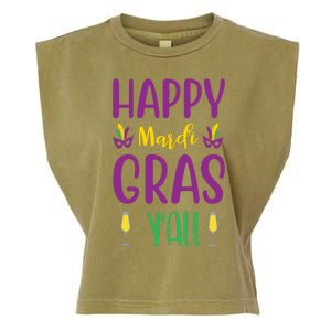 Happy Mardi Gras Ya'll Garment-Dyed Women's Muscle Tee