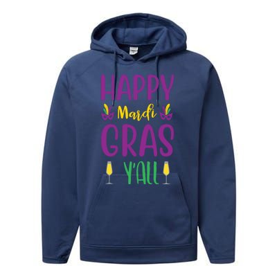 Happy Mardi Gras Ya'll Performance Fleece Hoodie