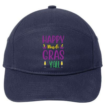 Happy Mardi Gras Ya'll 7-Panel Snapback Hat