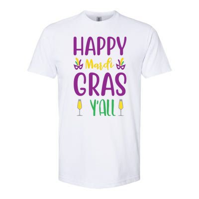 Happy Mardi Gras Ya'll Softstyle CVC T-Shirt