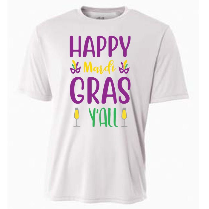 Happy Mardi Gras Ya'll Cooling Performance Crew T-Shirt